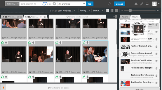 share a selection of files externally post a big event