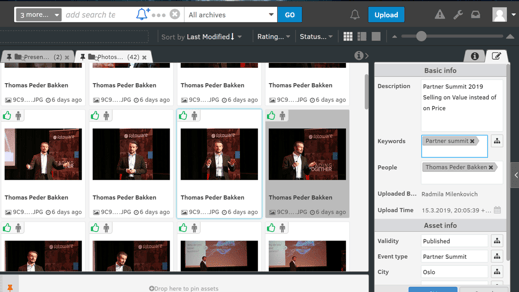 Tag photos in batch with metadata